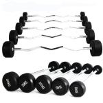 Штанга неразборная обрезиненная 10-55 кг (шаг 5 кг) Gymmaster ANA-016