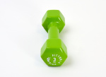 Гантель в виниловой оболочке 3 кг (Цвет - зеленый)