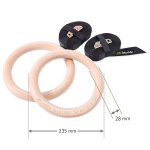 Кольца гимнастические деревянные MD Buddy MD1352