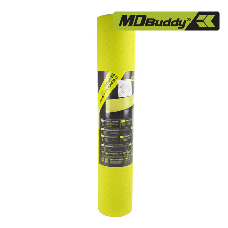 Коврик для йоги ТПЭ (183*61*0,6 см) зеленый MD Buddy MD9038