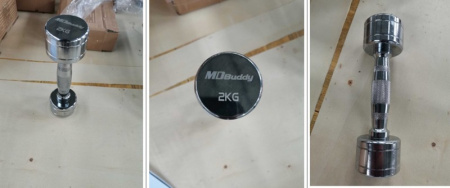Гантель хромированная MD Buddy MD2303B 2 кг Гантель хромированная MD Buddy MD2303B 2 кг