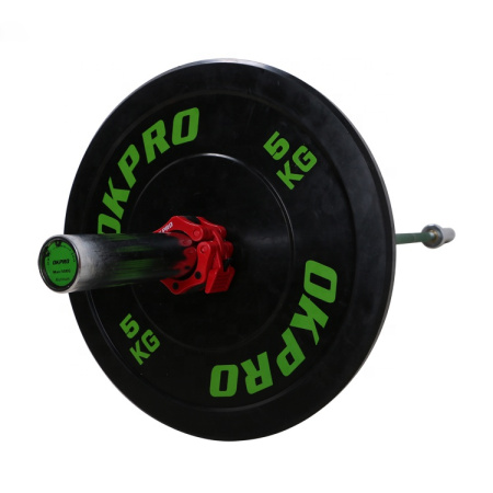 Диск бамперный резиновый Green Logo OKPRO OK2006-1 20 кг