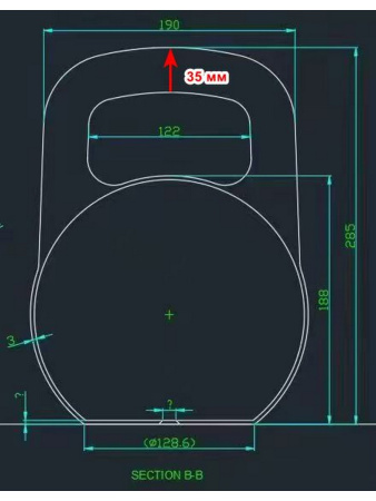 Гиря соревновательная OKPRO OK1010 6 кг