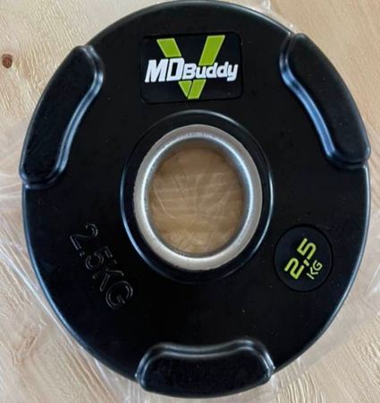 диск обрезиненный тренировочный с тройным хватом md buddy md1018 2,5кг Диск обрезиненный тренировочный с тройным хватом MD Buddy MD1018 2,5кг