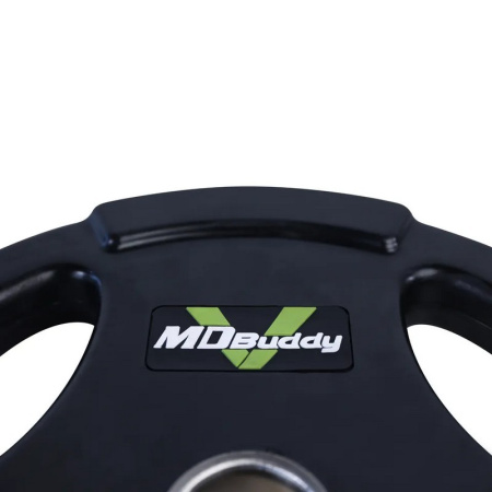 Диск обрезиненный тренировочный с тройным хватом MD Buddy MD1018 20кг