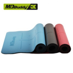 Коврик для йоги PU с разметкой синий MD Buddy MD9040