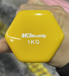 Гантель виниловая MD Buddy MD2024 1 кг