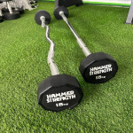 Штанга неразборная прямая полиуретановая 10-55 кг (шаг 5 кг) Gymmaster ANA-025