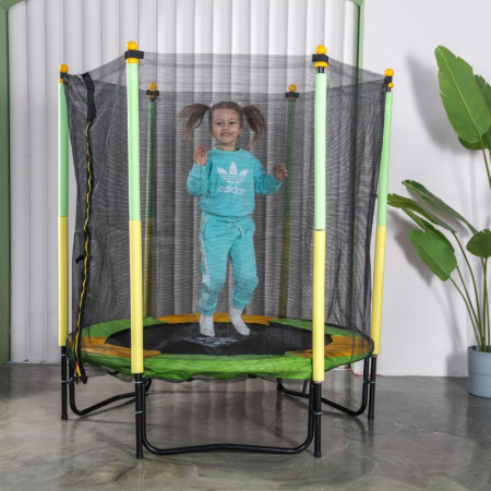 батут dfc jump kids 55" зелено-желтый Батут DFC JUMP KIDS 55" зелено-желтый