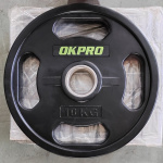 Диск обрезиненный с хватами 10 кг OKPRO OK2009E