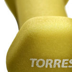 Гантель "TORRES 0,5 кг" арт.PL550105, металл в неопреновой оболочке, форма шестигранник, желтый