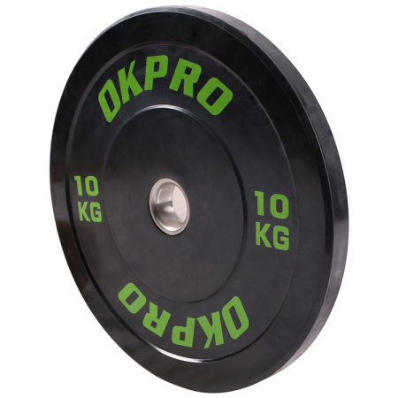 Диск бамперный резиновый Green Logo OKPRO OK2006-1 20 кг