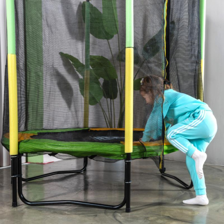 батут dfc jump kids 55" зелено-желтый Батут DFC JUMP KIDS 55" зелено-желтый