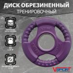 Диск "Олимпийский" 1,25 кг обрезиненный цветной с ручками LC-1.25