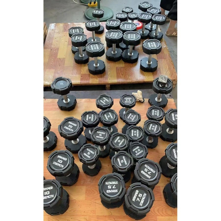 Гантель полиуретановая (2,5-50 кг, шаг 2,5 кг) Gymmaster ANA-047