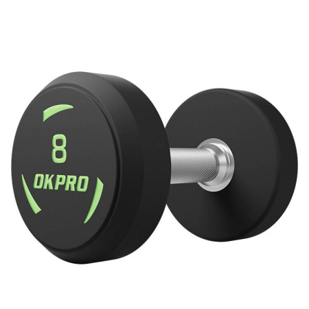 Гантель полиуретановая Green Logo OKPRO OK1036 34 кг Гантель полиуретановая Green Logo OKPRO OK1036 34 кг