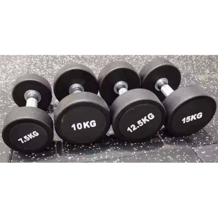 Гантельный ряд полиуретановый от 2,5 до 25 кг (шаг 2,5 кг) Gymmaster ANA-002